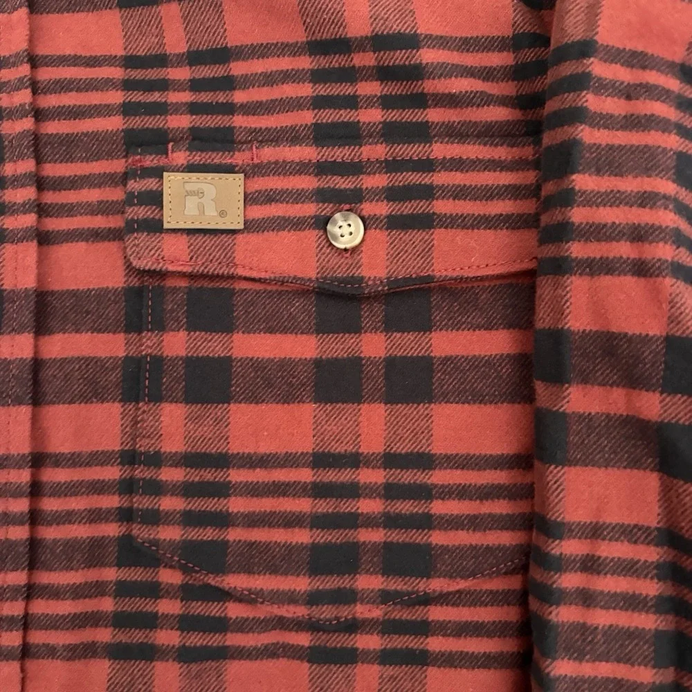 New Wrangler Riggs Workwear Flannel Shirt Mens Sz M Heavy Long Sleeve Red Plaid